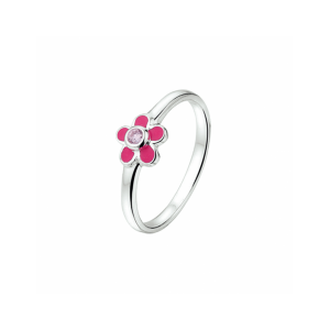 ring bloem en roze zirkonia - 2009879 ring bloem en roze zirkonia - 2009879