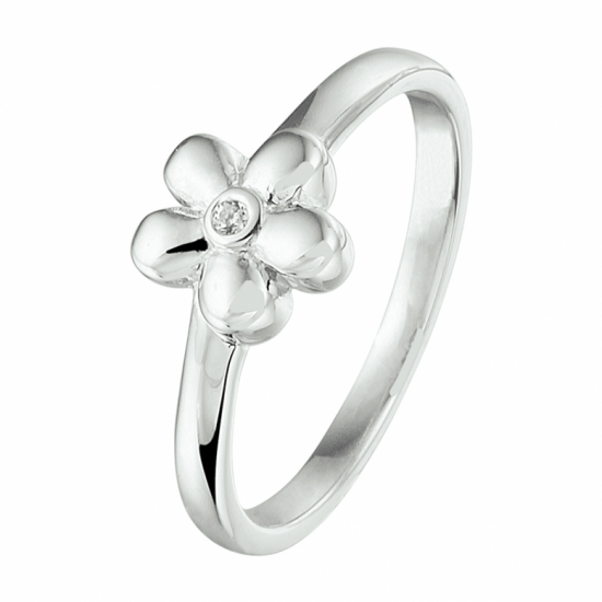 ring bloem zirkonia - 2011239