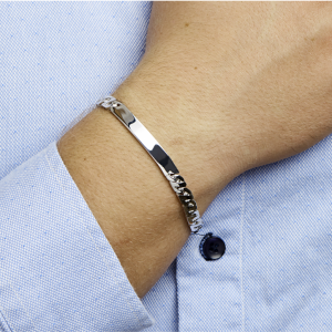 graveerarmband gourmette plaat 6,5 mm - 2009692