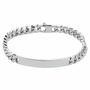 graveerarmband gourmette 6-zijdes geslepen plaat 7,0 mm 20,5 cm - 2007971