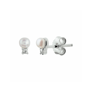oorknoppen parel en zirkonia - 2010207 oorknoppen parel en zirkonia - 2010207