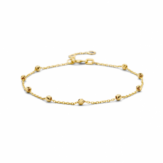 armband bolletjes gediamanteerd 2,5 mm 16,5 - 17,5 - 19 cm - 2011264