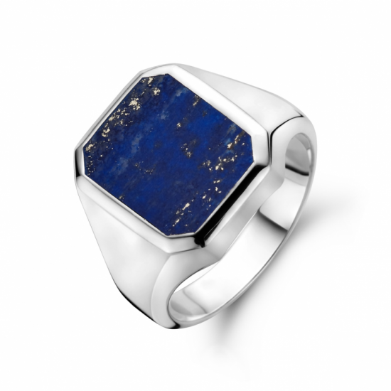 zegelring massief lapis 13 x 11mm - 2008003