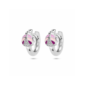 klapoorringen lieveheersbeestje zirkonia - 2009092