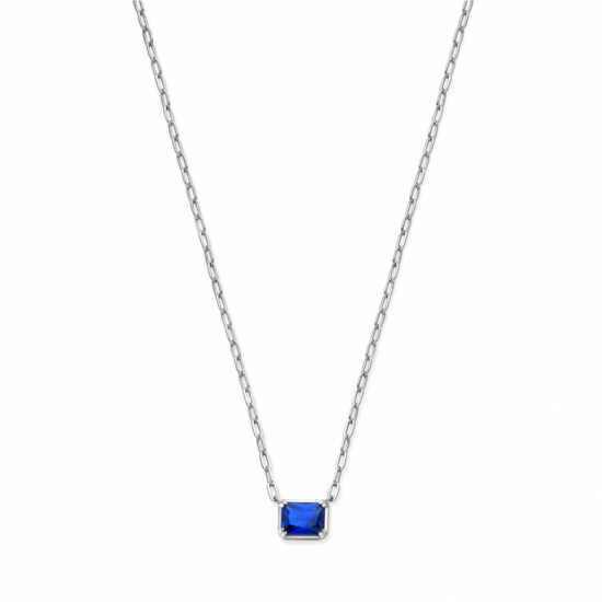 collier blauw zirkonia 40 + 4 cm - 2008508