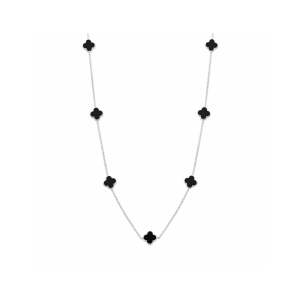 collier bloemen onyx 43 + 3 cm - 2009028 collier bloemen onyx 43 + 3 cm - 2009028