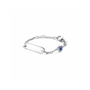 graveerarmband plaat 5,0 mm met geboortesteen 9 + 2 cm - 2011387