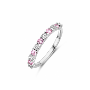 ring wit en roze zirkonia - 2009256