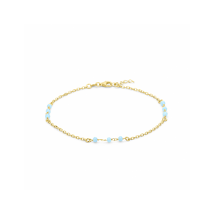 enkelbandje blauw kristal bolletjes 24 + 2 cm 3 micron - 2009292 enkelbandje blauw kristal bolletjes 24 + 2 cm 3 micron - 2009292