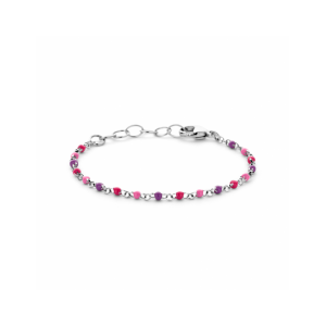 armband bolletjes gekleurd emaille 11 + 2 cm - 2011116