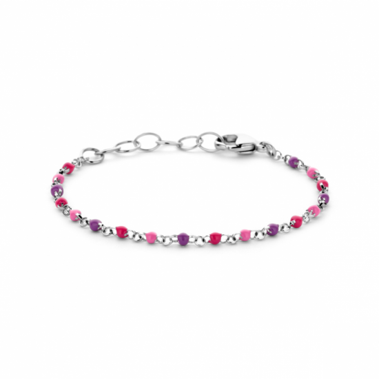 armband bolletjes gekleurd emaille 11 + 2 cm - 2011116
