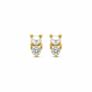 oorknoppen parel en zirkonia 1 micron - 2010238 oorknoppen parel en zirkonia 1 micron - 2010238