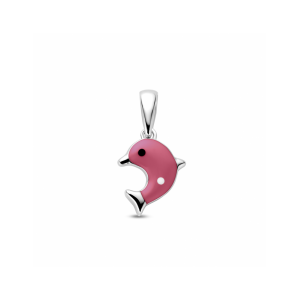 hanger emaille dolfijn rood 17 mm - 2011955