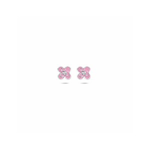 oorknoppen emaille bloem zirkonia 5,5 mm - 2011293 oorknoppen emaille bloem zirkonia 5,5 mm - 2011293