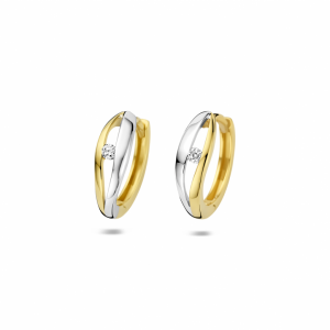 klapoorringen lab grown diamant 0.06ct (2x0.03ct) f vs 14 mm - 2011326