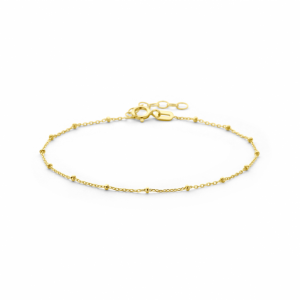 9k armband bolletjes 1,3 mm 16 + 2 cm - 2012265 9k armband bolletjes 1,3 mm 16 + 2 cm - 2012265