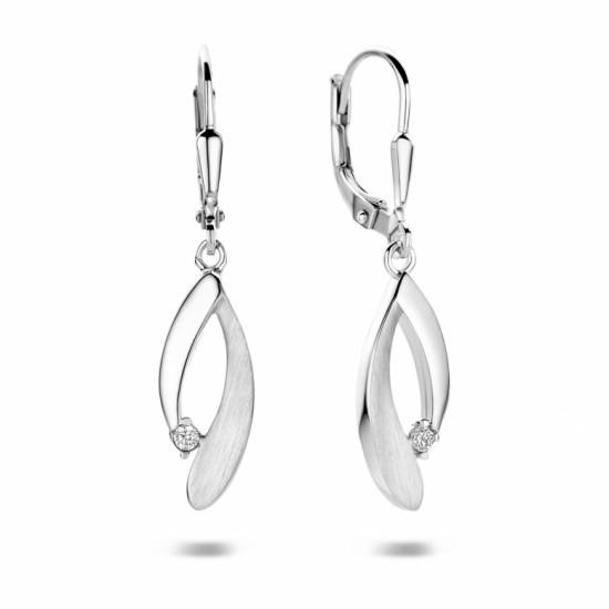 oorhangers zirkonia brisur haak poli/mat 34 mm - 2012203