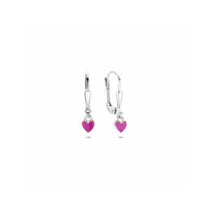 oorhangers emaille hartje brisur haak 18,5 mm - 2012200