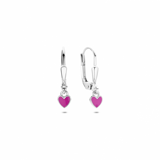 oorhangers emaille hartje brisur haak 18,5 mm - 2012200